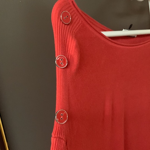 Melanie Lynne Red/Orange tunic size medium - Picture 3 of 3